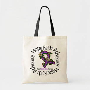 Hope Faith Advocacy Domestic Violence Tote Bag