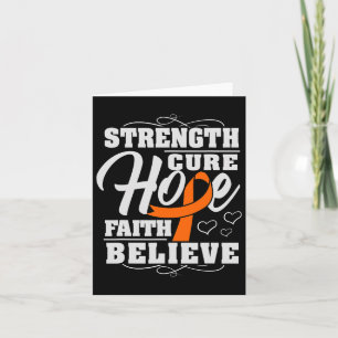 Hope Faith Believe Leukaemia Cancer Awareness Ribb Card