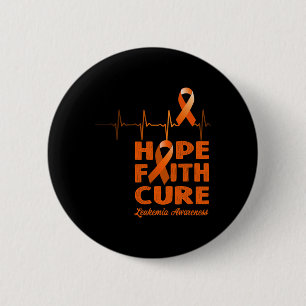 Hope Faith Cure - Leukaemia Awareness 6 Cm Round Badge