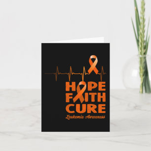Hope Faith Cure - Leukaemia Awareness Card