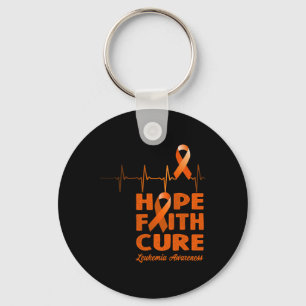 Hope Faith Cure - Leukaemia Awareness  Key Ring
