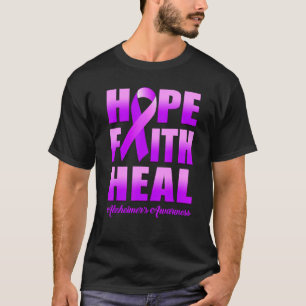 Hope Faith Heal Alzheimer's Awareness T-Shirt