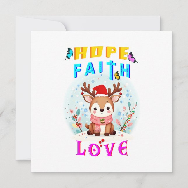 Hope Faith Love Announcement (Front)