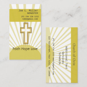 Hope Faith Love Christian Jesus Celestial Cross Business Card