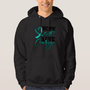 Hope Faith Love Courage PSTD Stress Awareness Mont Hoodie