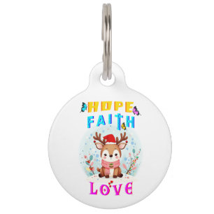 Hope Faith Love Pet Tag