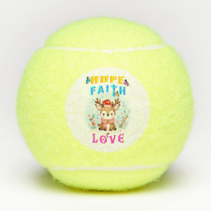 Hope Faith Love Tennis Balls