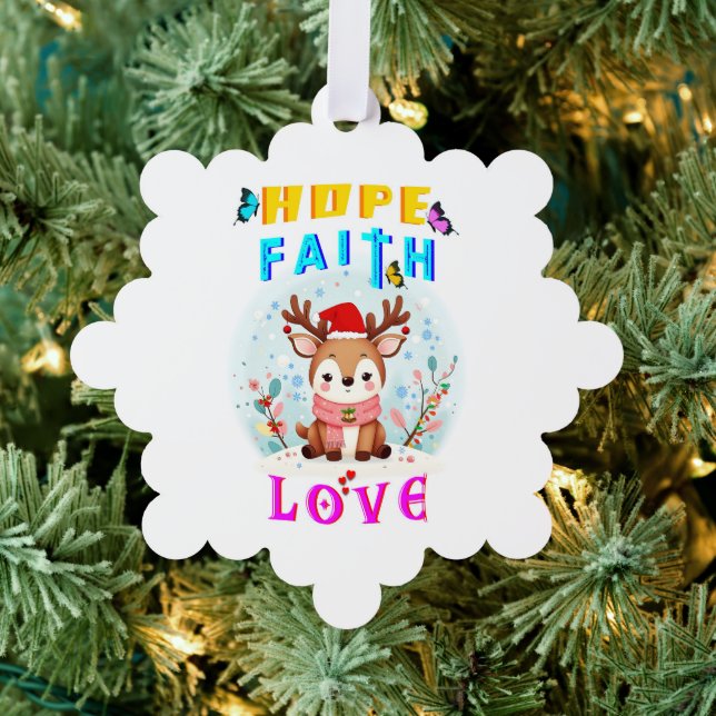 Hope Faith Love Tree Decoration Card (Insitu (Tree))