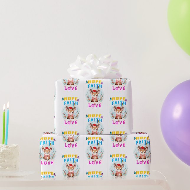 Hope Faith Love Wrapping Paper (Party Gifts)