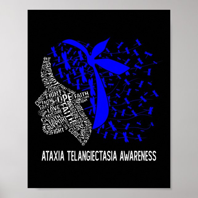 Hope Fight Ataxia Telangiectasia Awareness  Poster (Front)