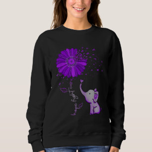 Hope Fight Cure Alzheimer's Elephant & Flower Sweatshirt