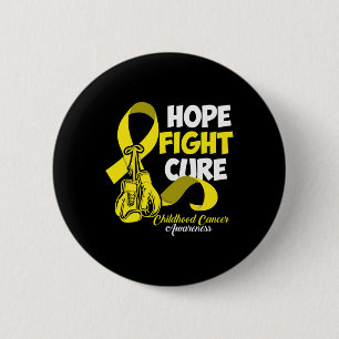 Hope Fight Cure Childhood Cancer Awareness  6 Cm Round Badge