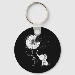 Hope Fight Cure Elephant Neuroendocrine Cancer Zeb Key Ring