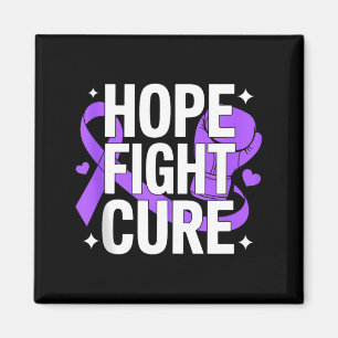 Hope fight lupus awareness month purple ribbon magnet
