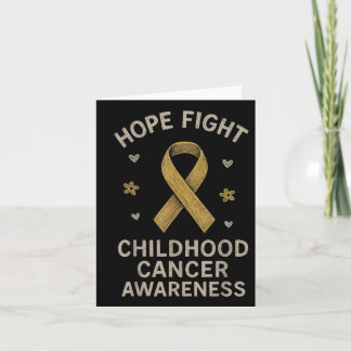 Hope Fight Shirt Childhood Cancer Awareness Golden Card