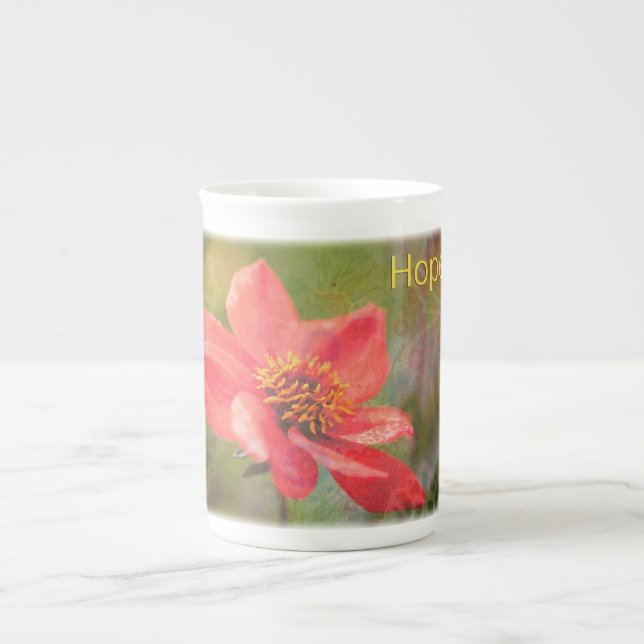Hope Flower Bone China Mug (Front)