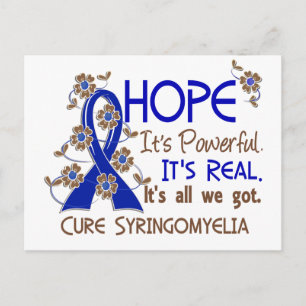 Hope Flower Ribbon Syringomyelia Postcard