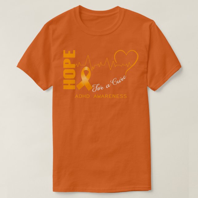 Hope For A Cure ADHD Awareness 1 T-Shirt (Design Front)