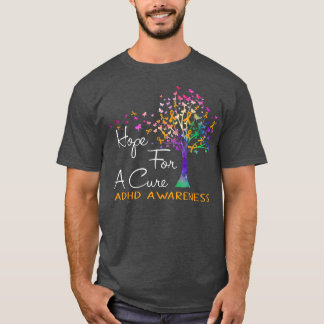 Hope For A Cure ADHD Awareness Tree Ribbon T-Shirt