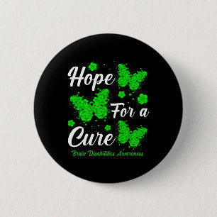 Hope For A Cure Brain Disabilities Awareness Butte 6 Cm Round Badge