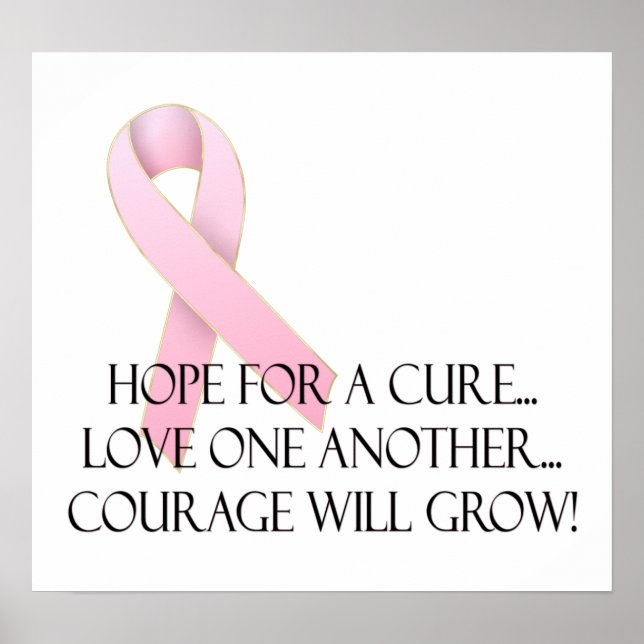 Hope for a Cure Breast Cancer Awareness Print (Front)