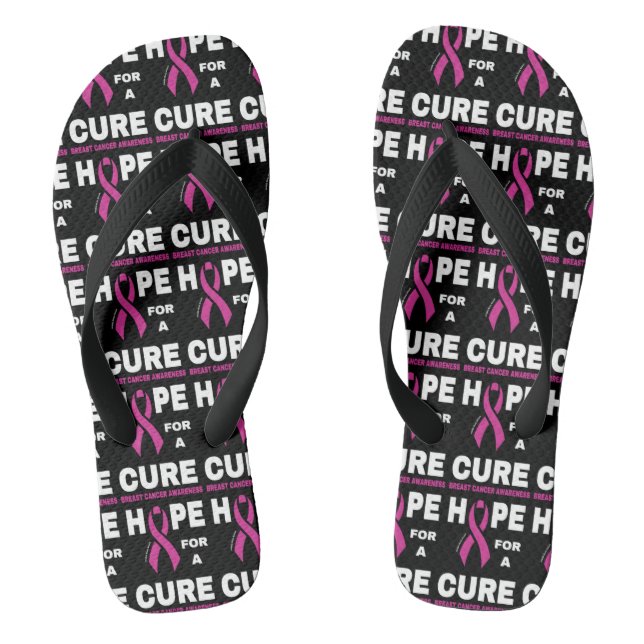 Hope for a Cure...Breast Cancer Jandals (Footbed)