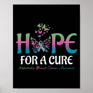Hope For A Cure Butterfly Metastatic Breast Cancer Poster