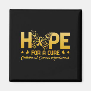 Hope For A Cure Childhood Cancer Awareness Butterf Magnet