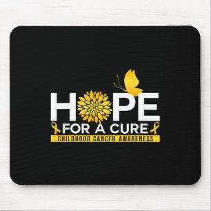 Hope For A Cure Childhood Cancer Awareness Butterf Mouse Pad