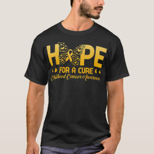 Hope For A Cure Childhood Cancer Awareness Butterf T-Shirt