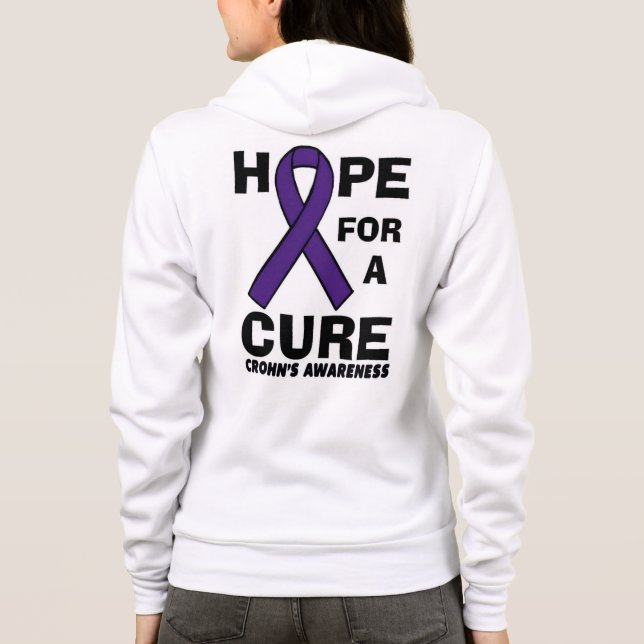 Hope For A Cure...Crohn's Hoodie (Back)