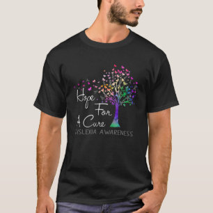 Hope For A Cure Dyslexia Awareness Tree Ribbon T-Shirt