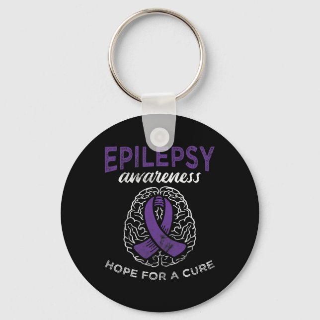 Hope For A Cure Epilepsy Awareness  Key Ring (Front)