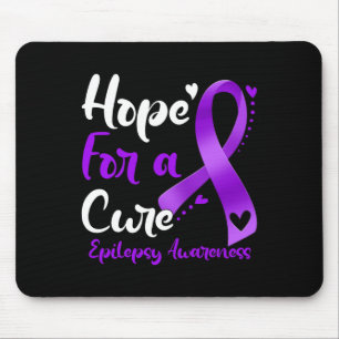 Hope For A Cure Epilepsy Awareness Purple Ribbon W Mouse Pad