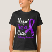 Hope For A Cure Epilepsy Awareness Purple Ribbon W