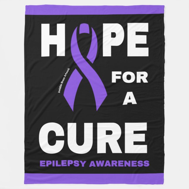 Hope for a Cure...Epilepsy Fleece Blanket (Front)