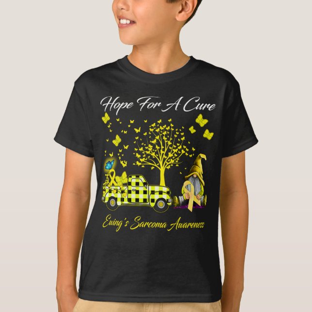 Hope For A Cure Ewing's Sarcoma Awareness T-Shirt (Front)