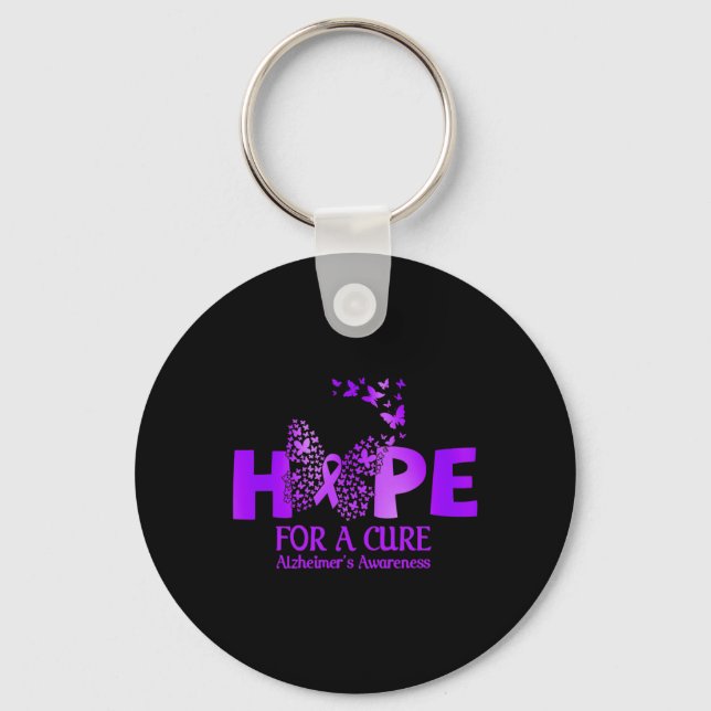 Hope For A Cure For Heimerheimers Warrior Apparel  Key Ring (Front)