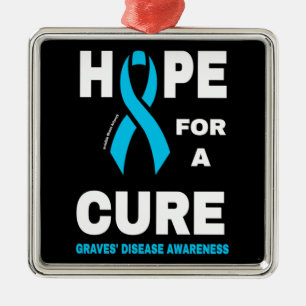 Hope For A Cure...Graves' Metal Ornament