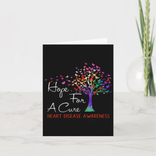 Hope For A Cure Heart Disease Awareness Tree Ribbo Card