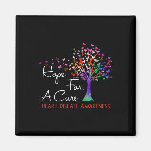 Hope For A Cure Heart Disease Awareness Tree Ribbo Magnet