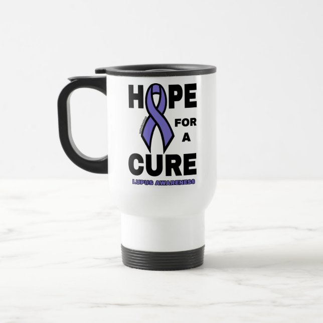 Hope For A Cure...Lupus Travel Mug (Left)