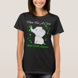 Hope For A Cure Mental Health Awareness Elephant T-Shirt