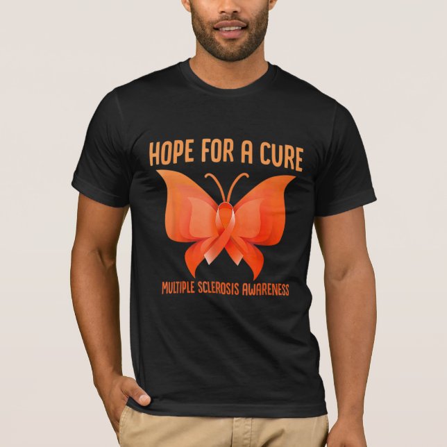 Hope For A Cure Ms Multiple Sclerosis Awareness T-Shirt (Front)