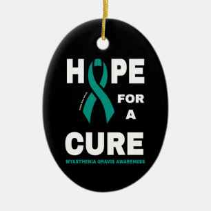 Hope For A Cure...Myasthenia Gravis Ceramic Orname Tree Decoration