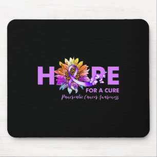 Hope For A Cure Pancreatic Cancer Awareness Sunflo Mouse Pad