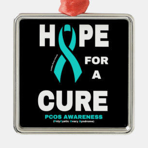Hope For A Cure...PCOS Metal Ornament