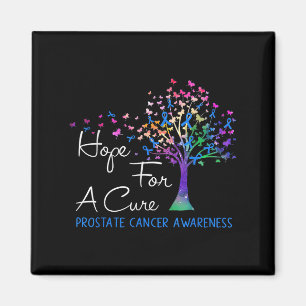 Hope For A Cure Prostate Cancer Awareness Tree Rib Magnet