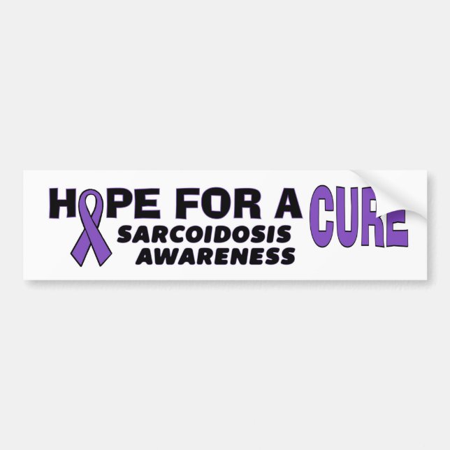 Hope For A Cure...Sarcoidosis Bumper Sticker (Front)