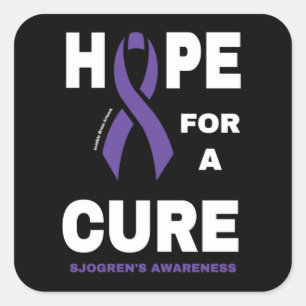 Hope For A Cure...Sjogren's Square Sticker